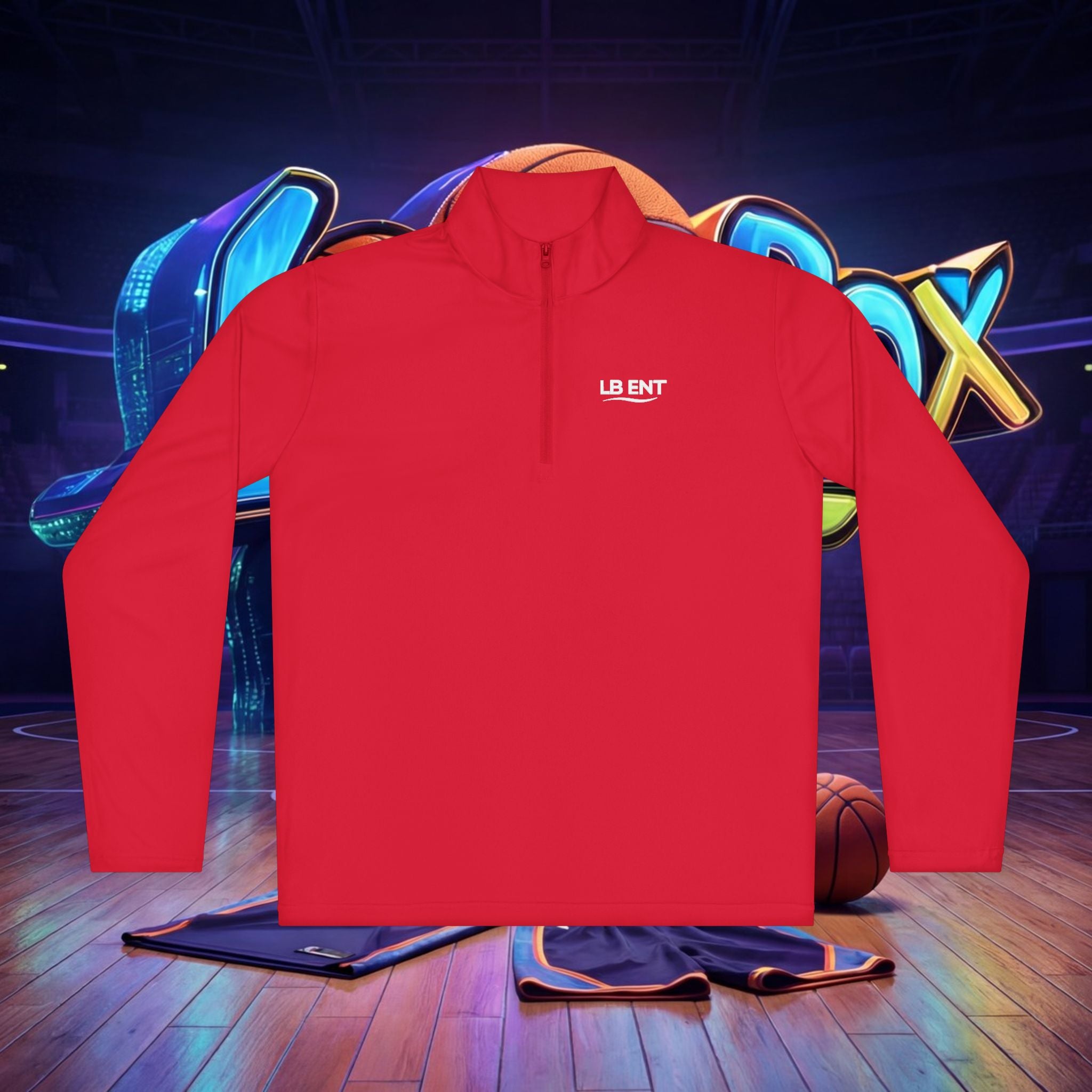 White Quarter-Zip Pullover