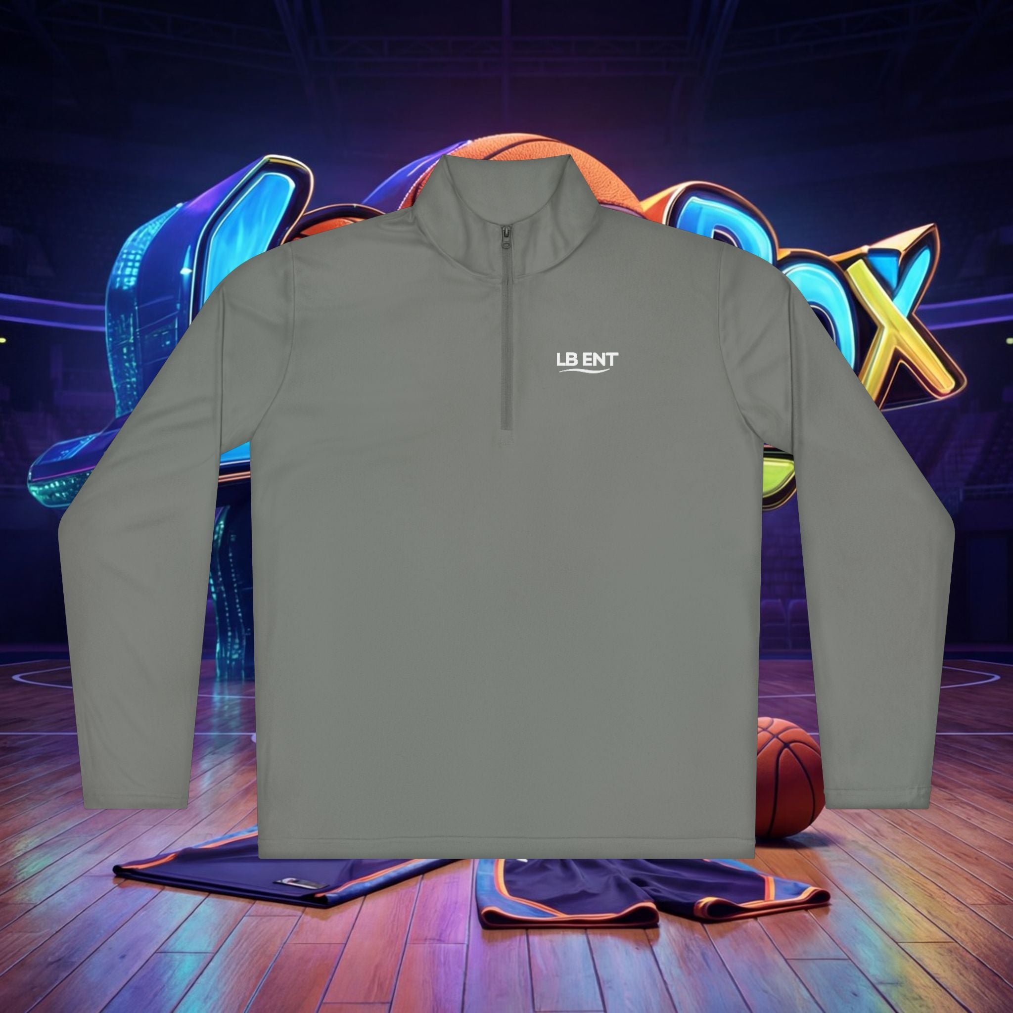 White Quarter-Zip Pullover