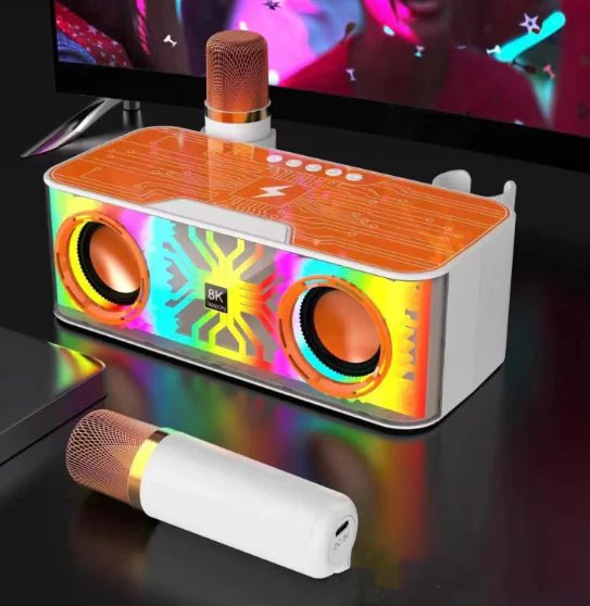 Colorful Light Bluetooth Speaker Dual Speaker Outdoor Wireless Charger - The Lock Box
