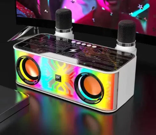 Colorful Light Bluetooth Speaker Dual Speaker Outdoor Wireless Charger - The Lock Box