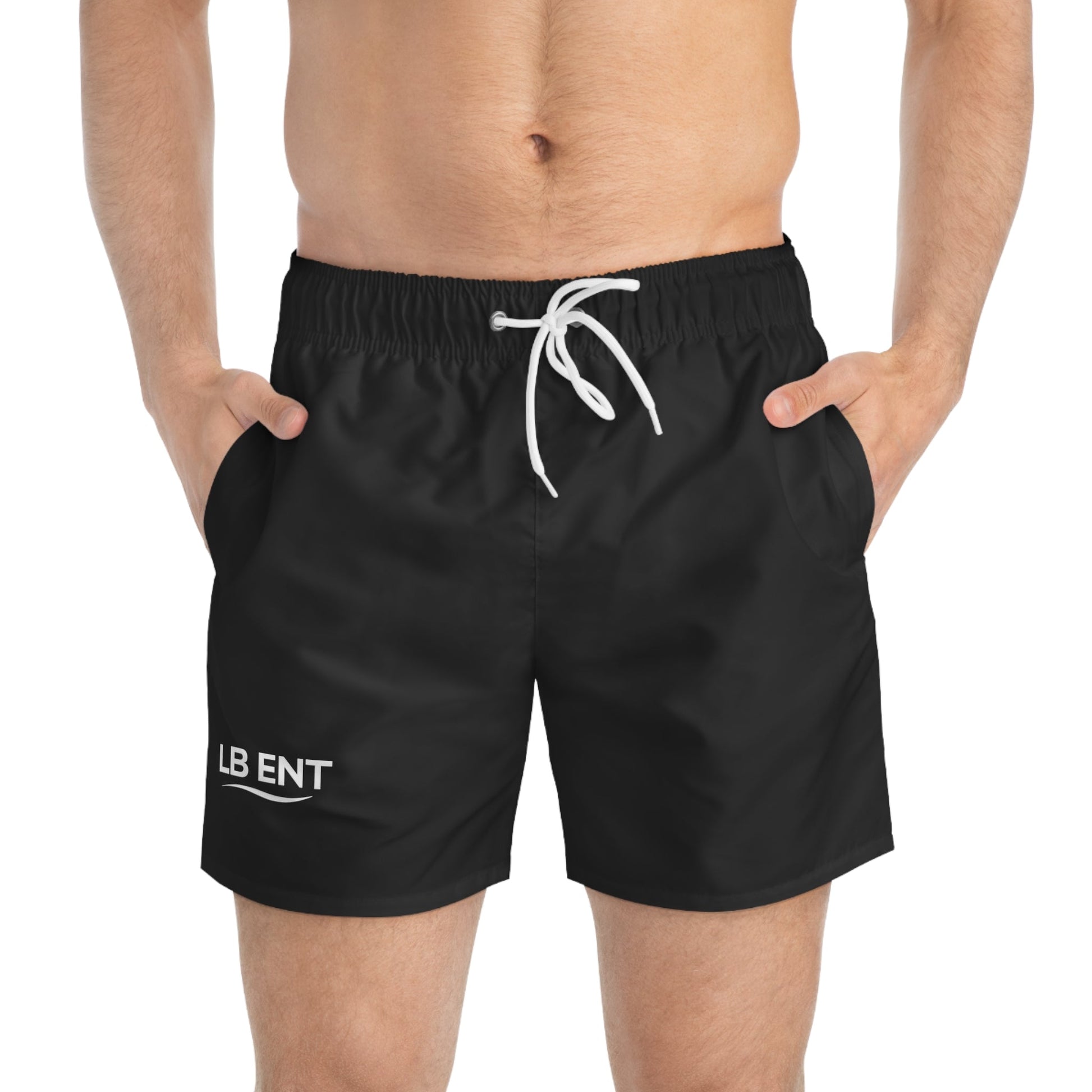 LB Ent Black Swim Trunks - The Lock Box