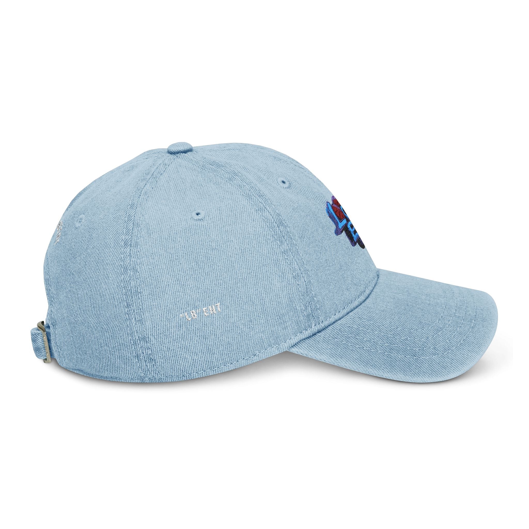 Stylish LB" Ent Embroidered Denim Hat - The Lock Box