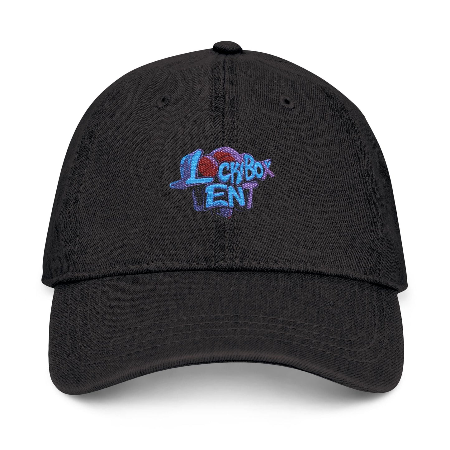 Stylish LB" Ent Embroidered Denim Hat - The Lock Box