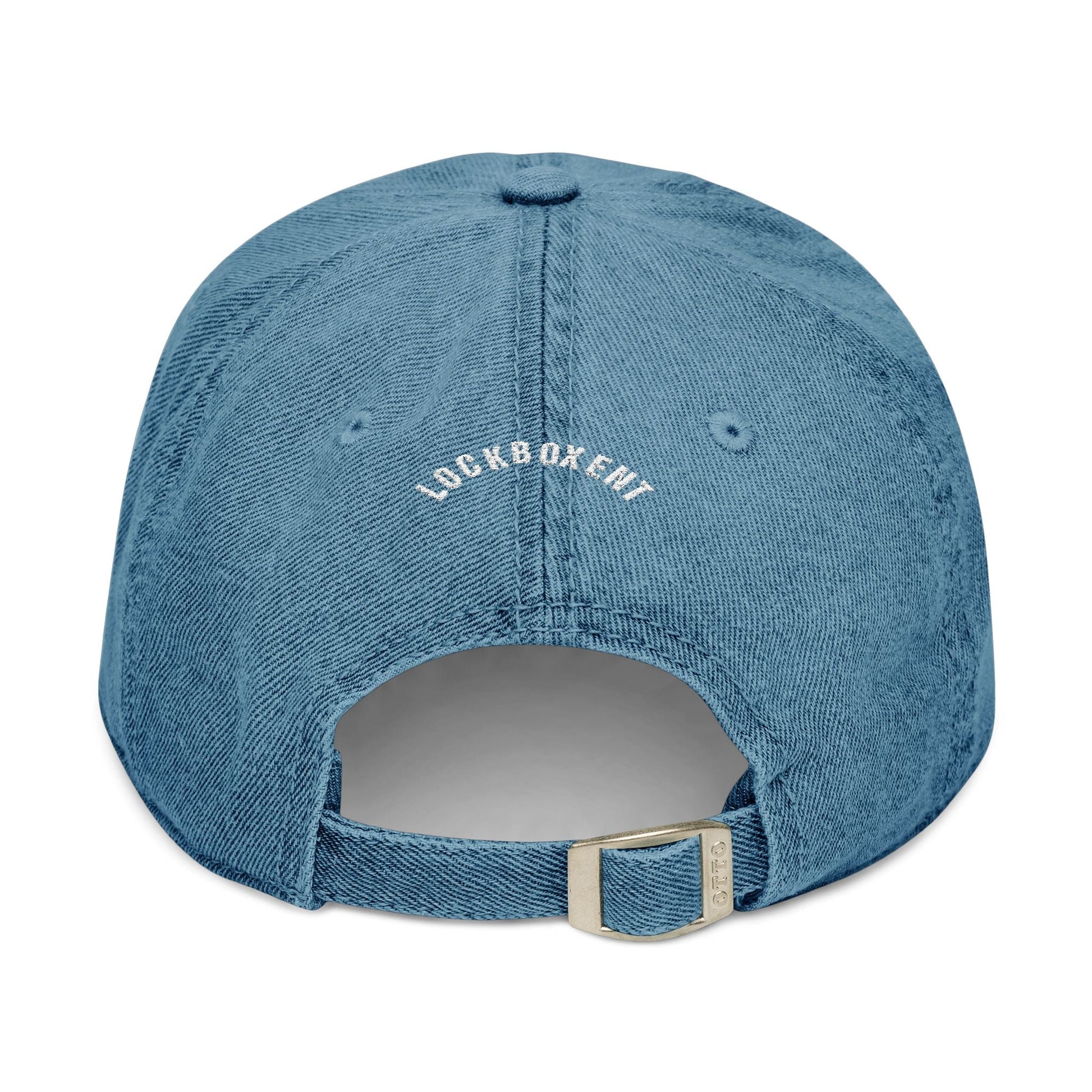 Stylish LB" Ent Embroidered Denim Hat - The Lock Box