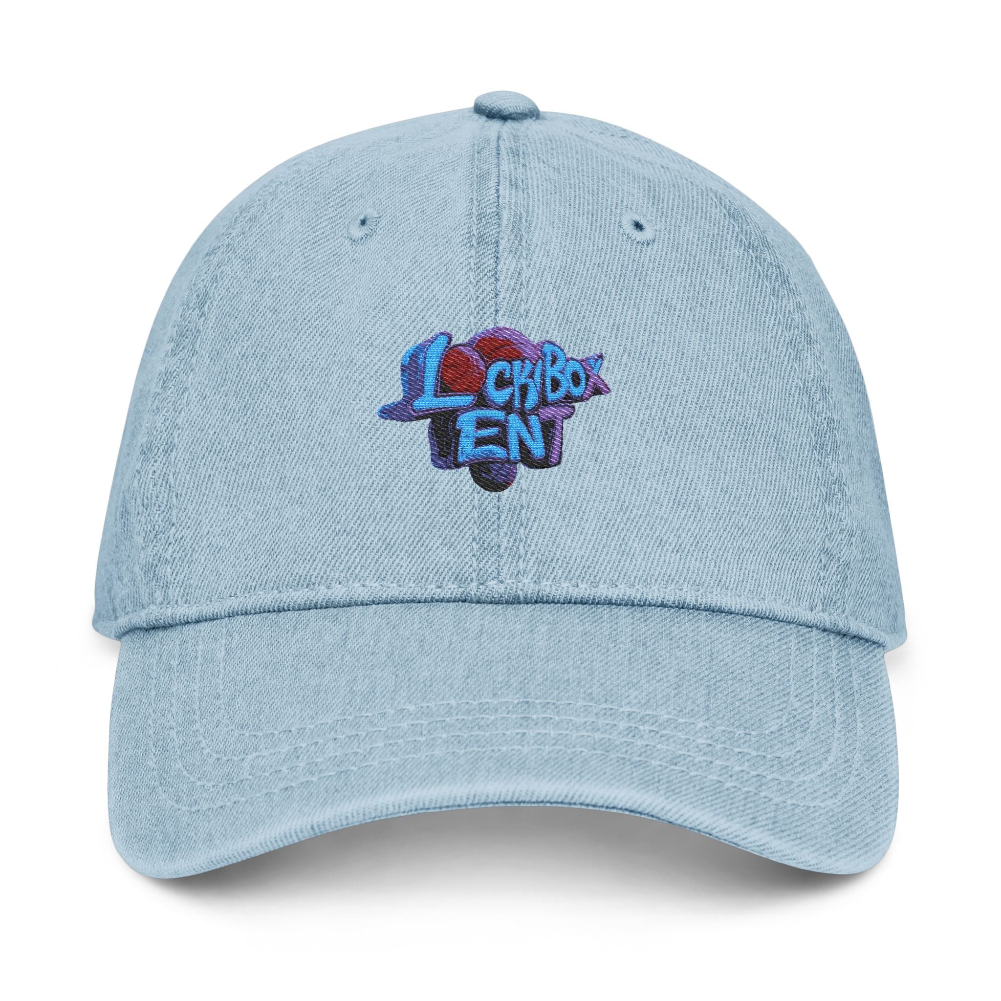Stylish LB" Ent Embroidered Denim Hat - The Lock Box