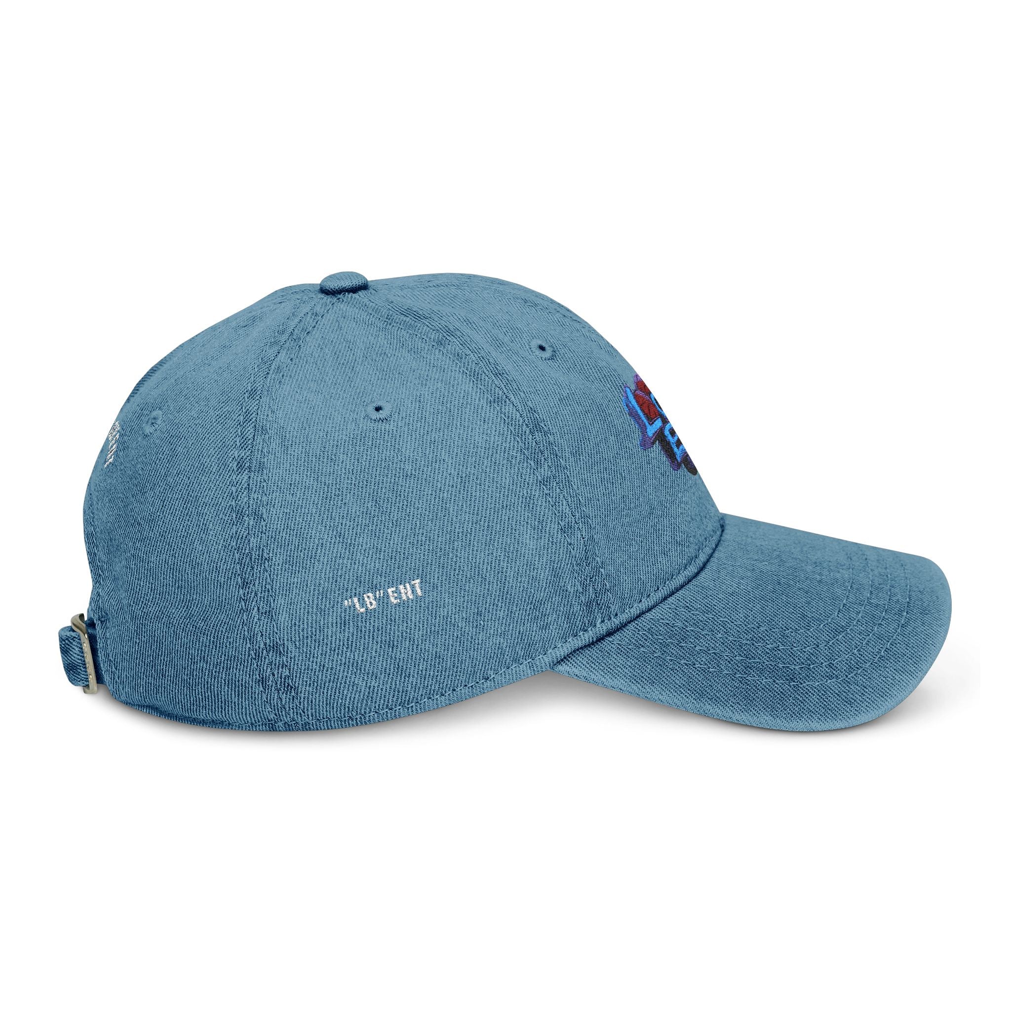 Stylish LB" Ent Embroidered Denim Hat - The Lock Box