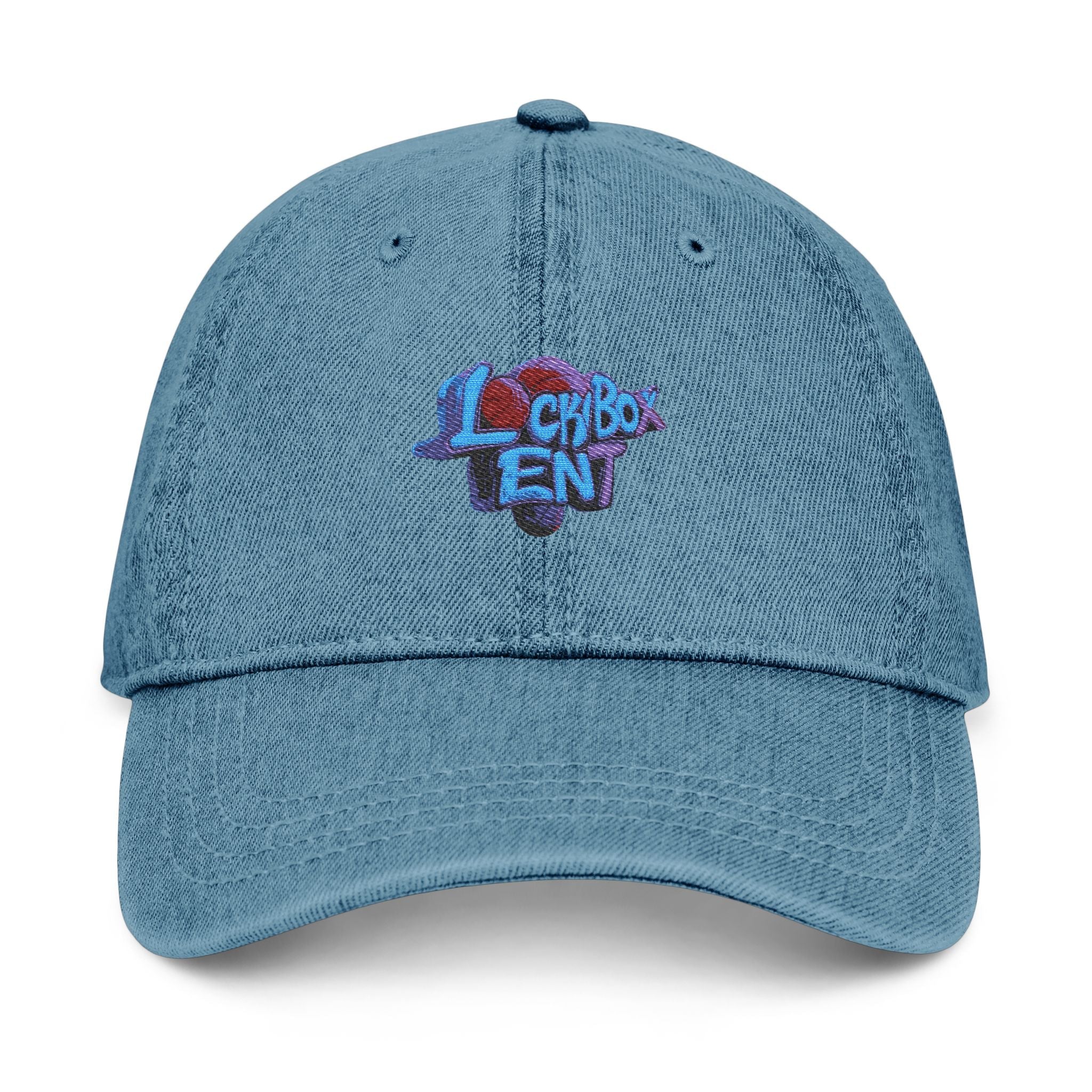 Stylish LB" Ent Embroidered Denim Hat - The Lock Box