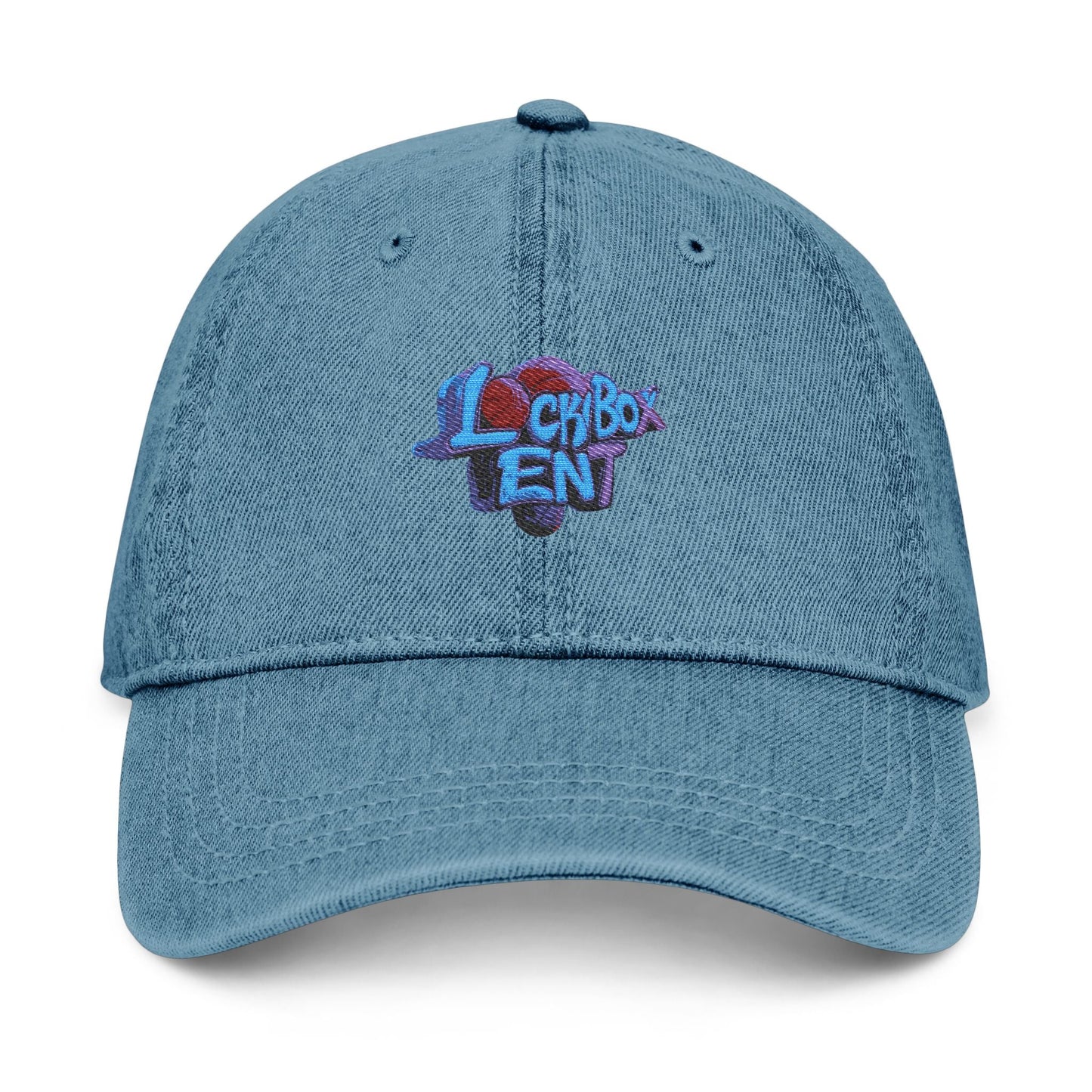 Stylish LB" Ent Embroidered Denim Hat - The Lock Box