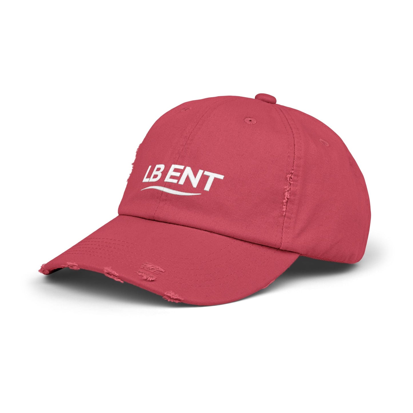 Unisex Distressed Cap with LB ENT Logo, Vintage Style Hat - The Lock Box