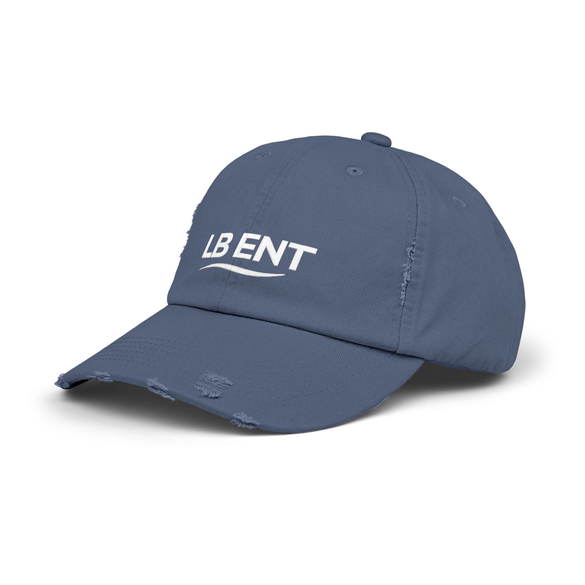 Unisex Distressed Cap with LB ENT Logo, Vintage Style Hat - The Lock Box