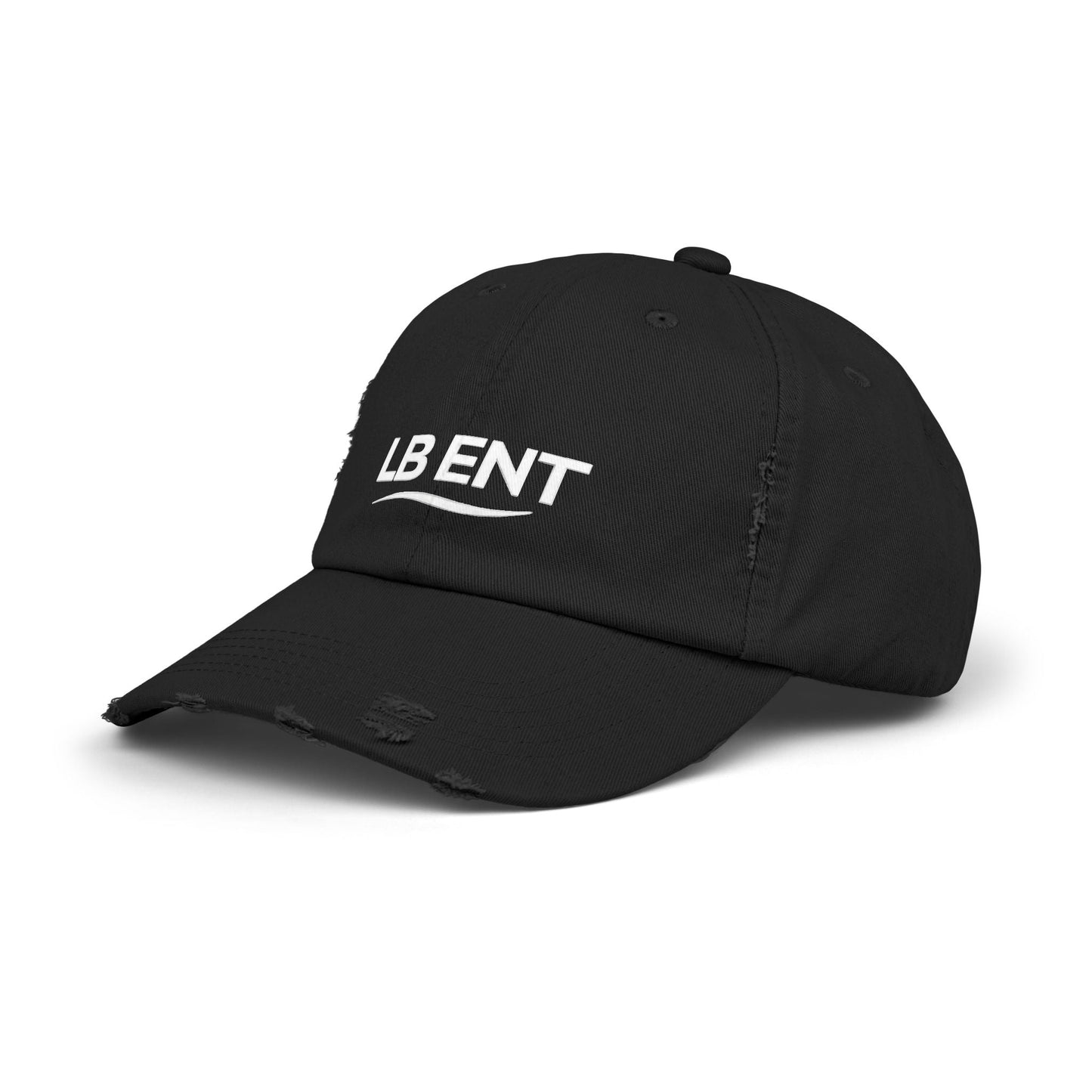 Unisex Distressed Cap with LB ENT Logo, Vintage Style Hat - The Lock Box